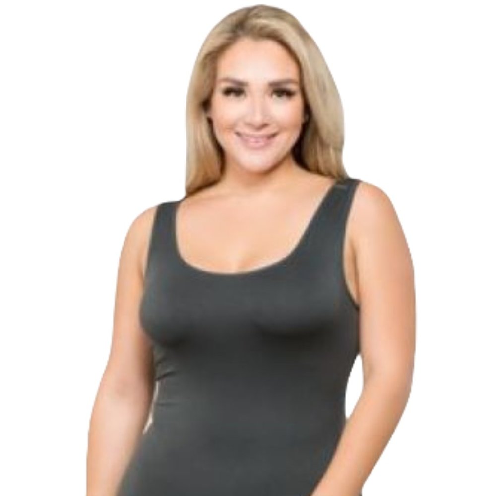 Seamless Tank Dress - Charcoal